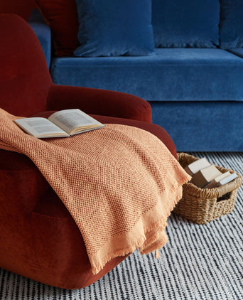 Blanket Alvaro Pale terracotta, 100% Recycled cotton
