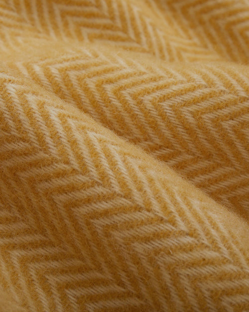Wolldecke Gotland Sheri [Senfgelb & Creme]