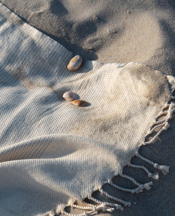 Bolu Hammam Towel light grey & natural white, 50% bamboo & 50% cotton