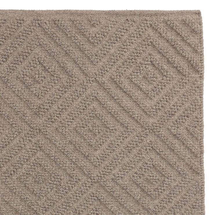 Teppich Barod Steingrau, 100% Wolle
