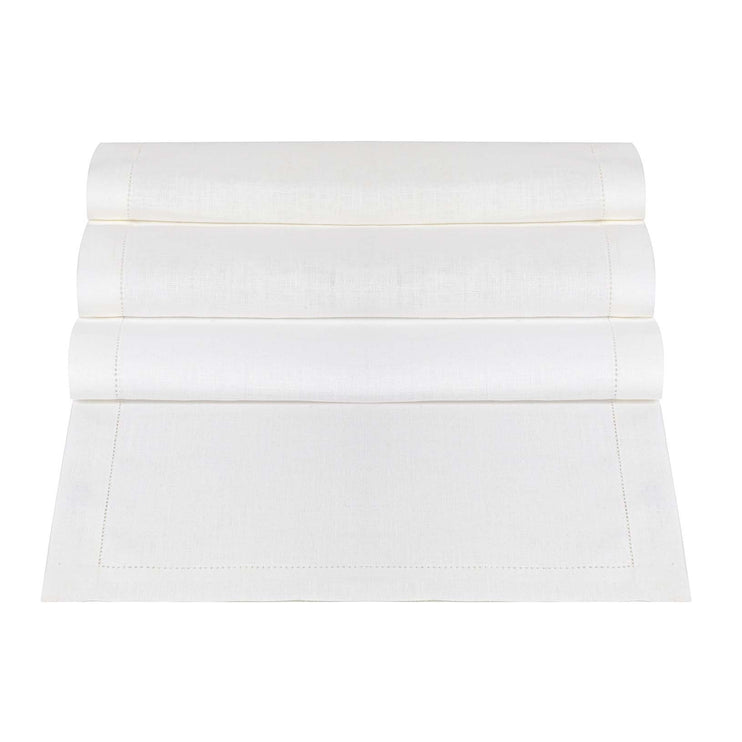 Tischset Cavaillon, Weiß, 100% Leinen | Hochwertige Wohnaccessoires
