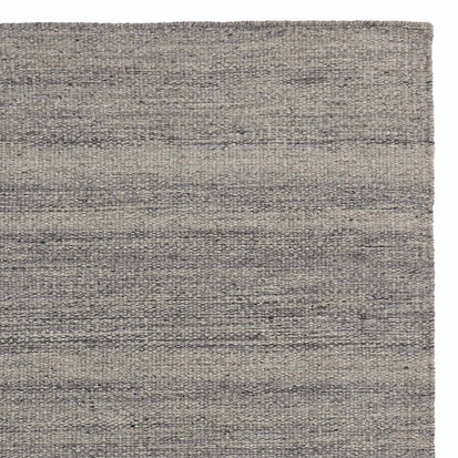 Teppich Patan Grau-Melange, 80% Wolle & 20% Bio-Baumwolle