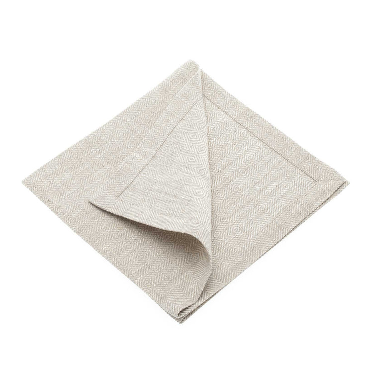Tischset Zarasai, Weiß & Natur, 100% Leinen | Hochwertige Wohnaccessoires