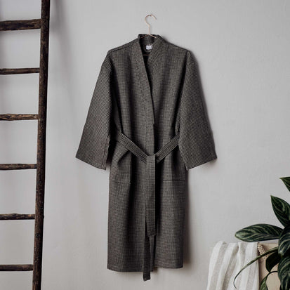 Bademantel Kotrain Schwarz & Beige | Schöne Ideen für Ihr Zuhause | URBANARA
