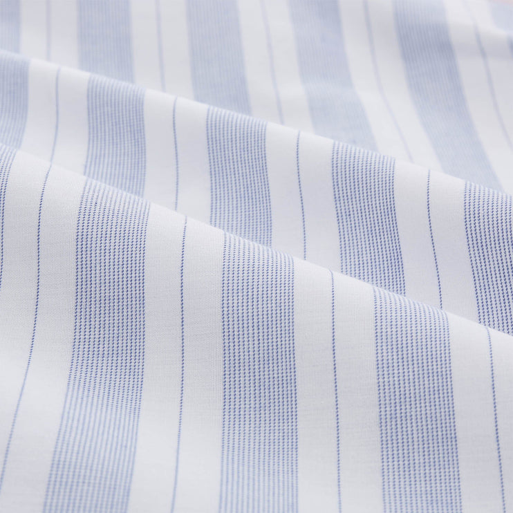 Bettdeckenbezug Izeda, Blau & Weiß, 100% Baumwolle | URBANARA Perkal-Bettwäsche