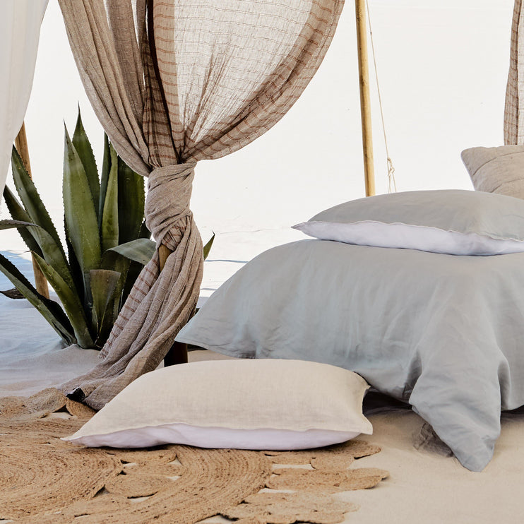 Bettdeckenbezug Cercosain Natur & Weiß | Schöne Ideen für Ihr Zuhause | URBANARA