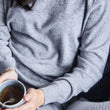 Pullover Nora, Hellgrau, 50% Kaschmirwolle & 50% Wolle | URBANARA Loungewear