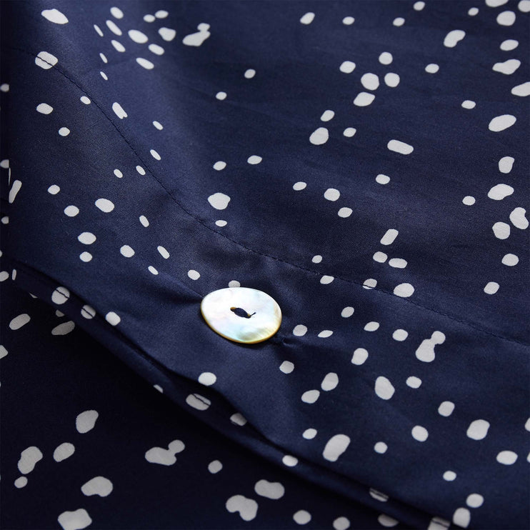 Perkal-Bettwäsche Connemara Dunkelblau & Weiß, 100% gekämmte Baumwolle | Hochwertige Wohnaccessoires