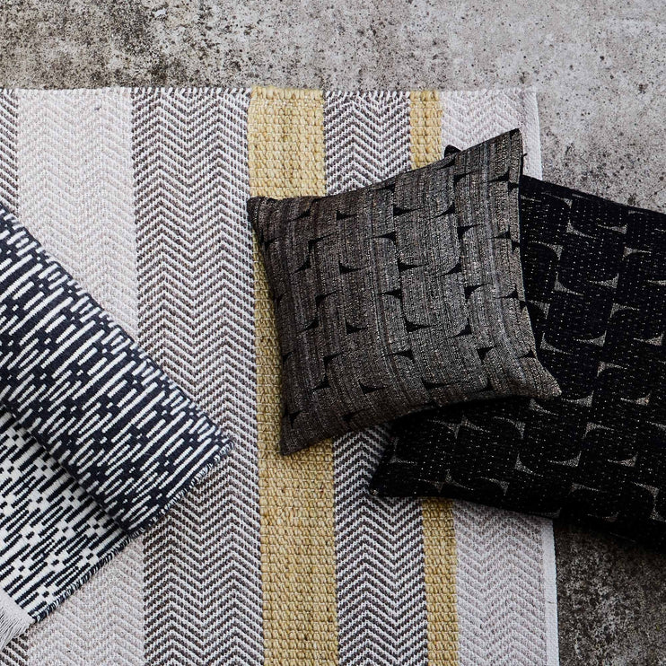 Teppich Alto, Ocker & Beige & Hellbraun, 35% Wolle & 35% Baumwolle & 30% Viskose | Hochwertige Wohnaccessoires