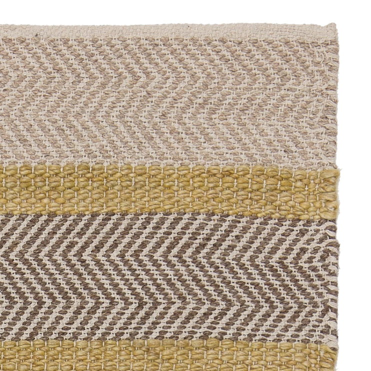 Teppich Alto, Ocker & Beige & Hellbraun, 35% Wolle & 35% Baumwolle & 30% Viskose