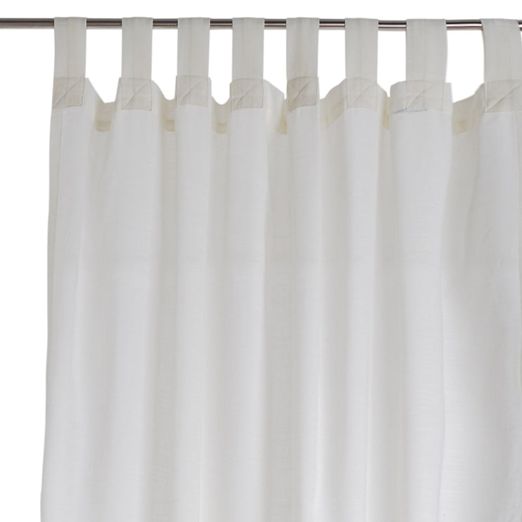 Vorhang Helan, Naturweiß, 50% Baumwolle & 50% Polyester | URBANARA Vorhänge & Gardinen
