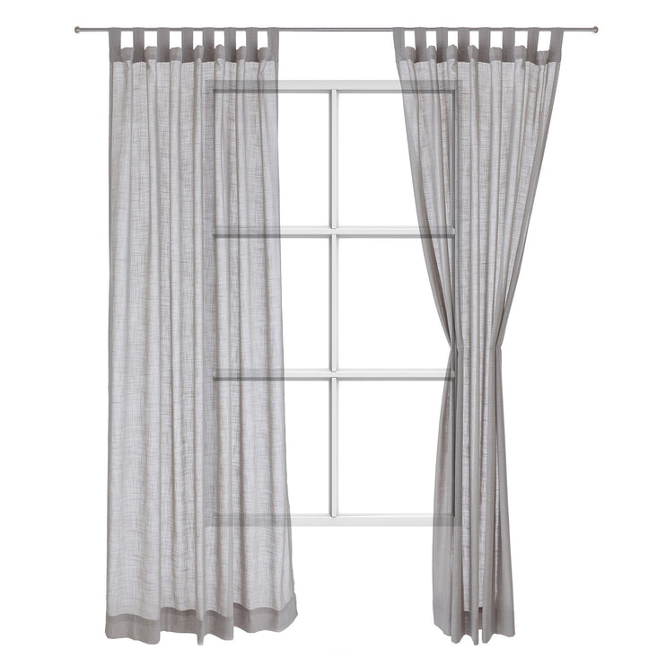 Vorhang Helan, Hellgrau, 50% Baumwolle & 50% Polyester