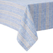 Tischdecke Lusis, Hellblau & Natur, 100% Leinen