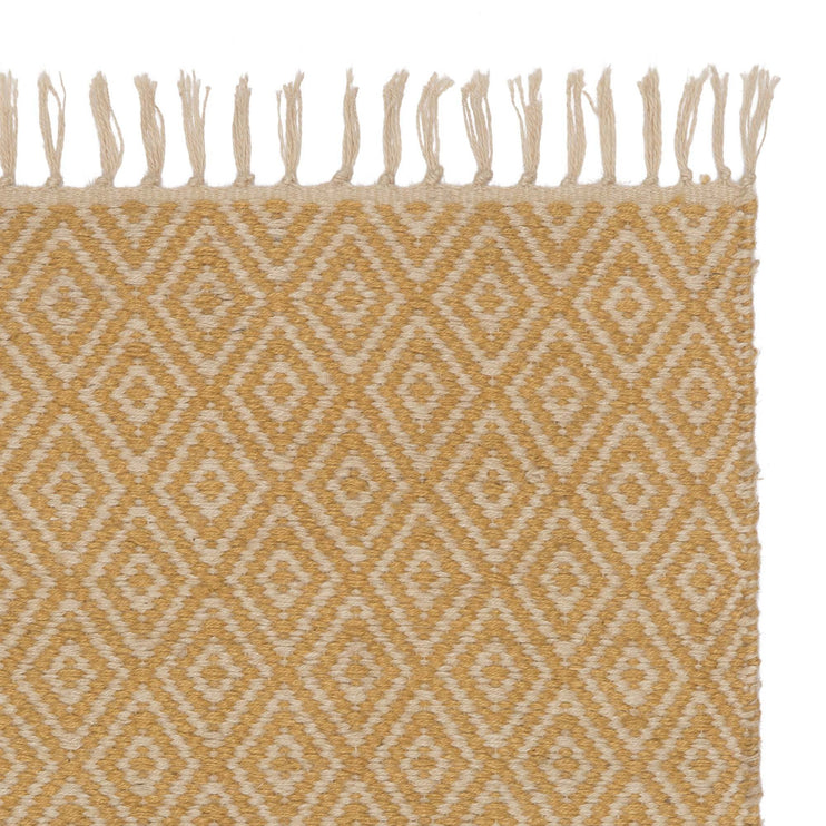 Läufer Dasheri Senfgelb & Creme, 100% Jute