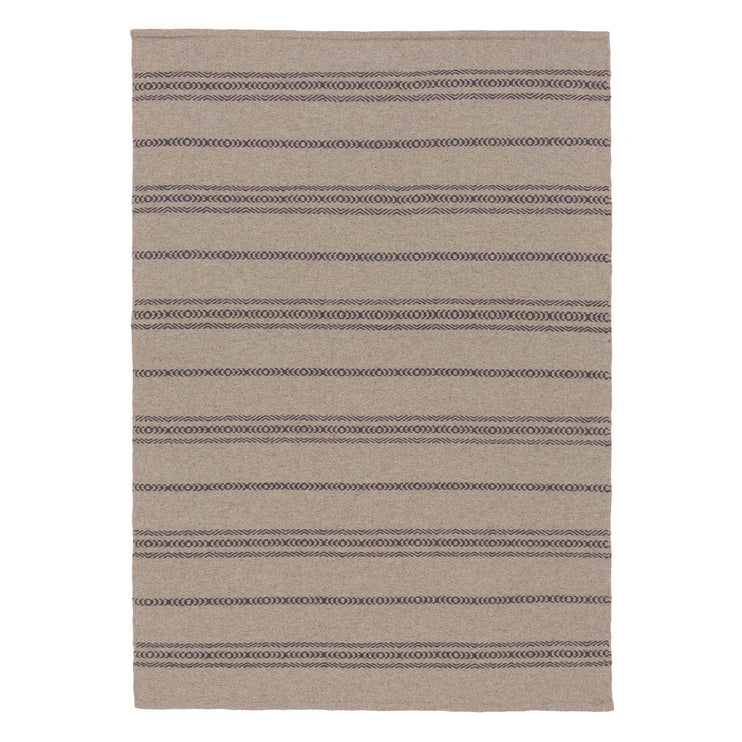 Teppich Kabini, Anthrazit & Beige, 100% Wolle | URBANARA Wollteppiche