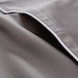 Kissenbezug Lanton, Grau & Weiß, 100% Baumwolle | URBANARA Satin-Bettwäsche