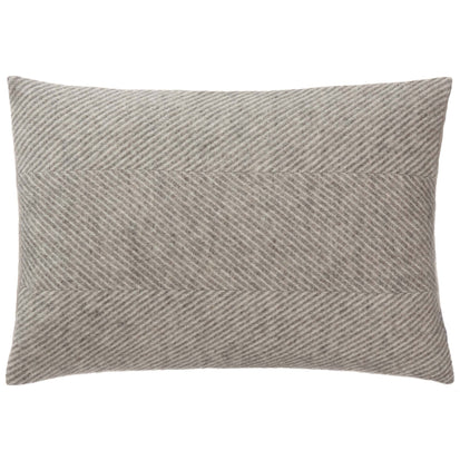 Kissenhülle Gotland Grau & Creme, 100% Wolle & 100% Leinen