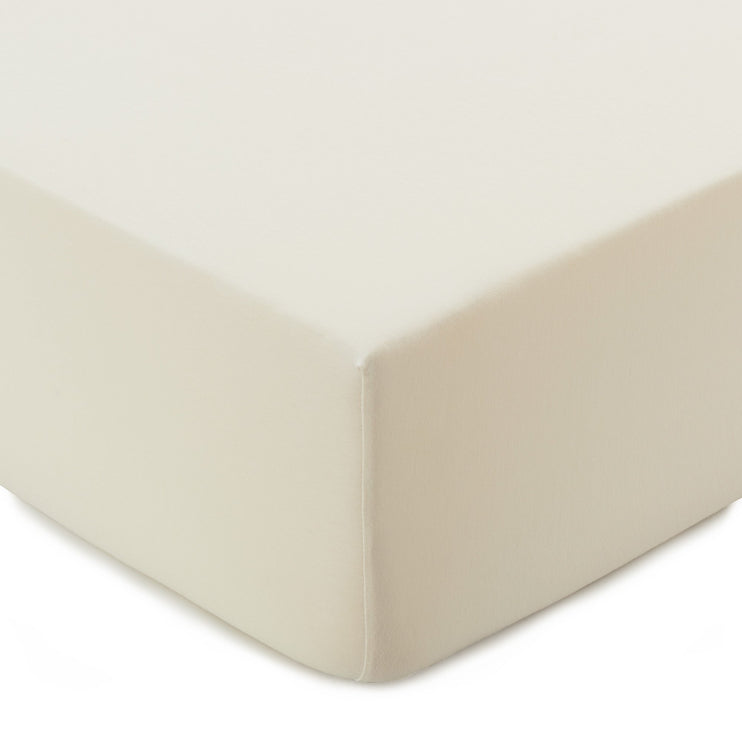 Spannbettlaken Ferna, Creme, 95% Baumwolle & 5% Elasthan