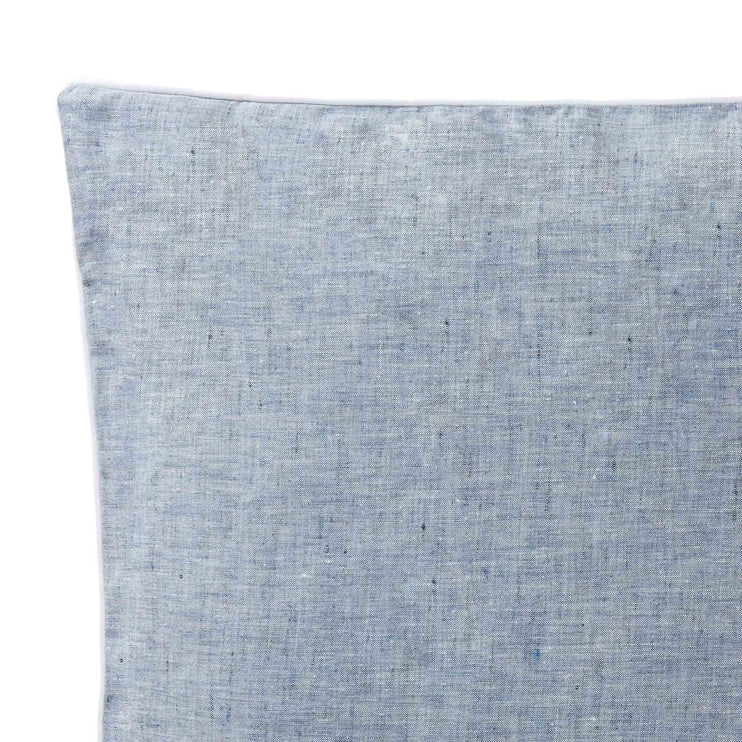 Kissenhülle Sameiro, Dunkles Graublau & Weiß, 100% Leinen | URBANARA Kissenhüllen