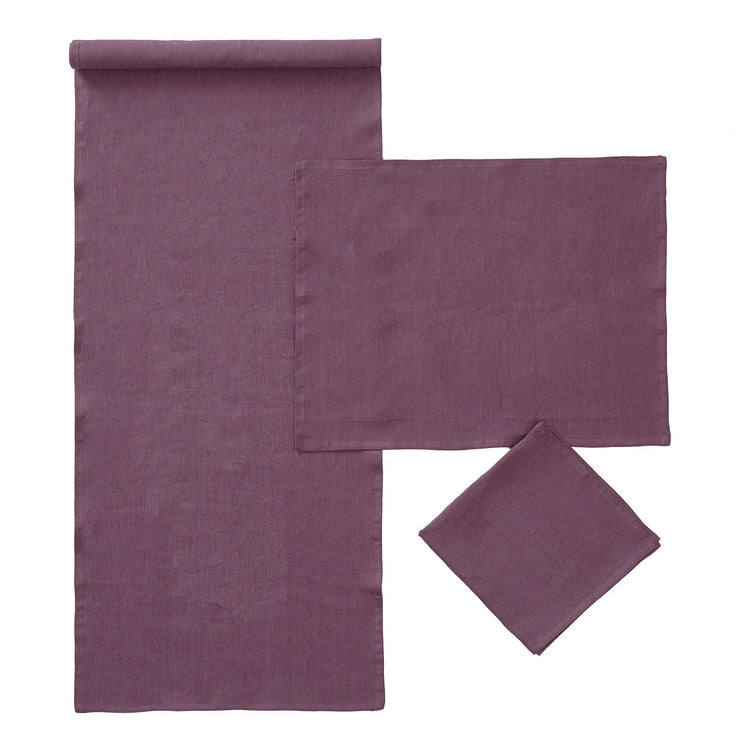 Serviette Teis, Aubergine, 100% Leinen | URBANARA Servietten