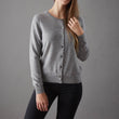 Strickjacke Nora, Hellgrau, 50% Kaschmirwolle & 50% Wolle | URBANARA Loungewear