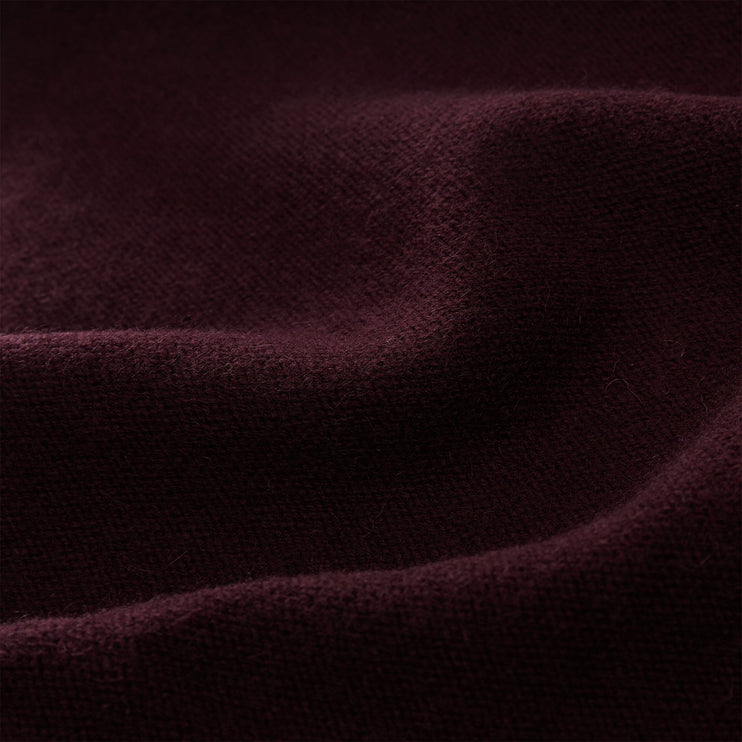 Strickjacke Nora, Weinrot, 50% Kaschmirwolle & 50% Wolle | Hochwertige Wohnaccessoires
