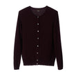 Strickjacke Nora, Weinrot, 50% Kaschmirwolle & 50% Wolle