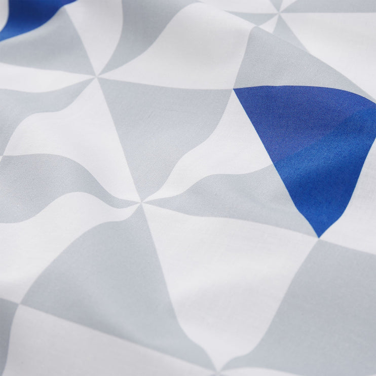 Bettwäsche Set Trisul, Grau & Blau & Weiß, 100% Baumwolle | URBANARA Renforcé-Bettwäsche