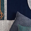 Teppich Manu, Dunkelblau, 100% Wolle & 100% Baumwolle | URBANARA Wollteppiche