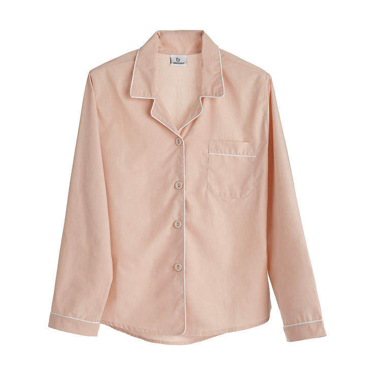 Pyjama Alva, Rosa & Weiß, 100% Bio-Baumwolle | Hochwertige Wohnaccessoires