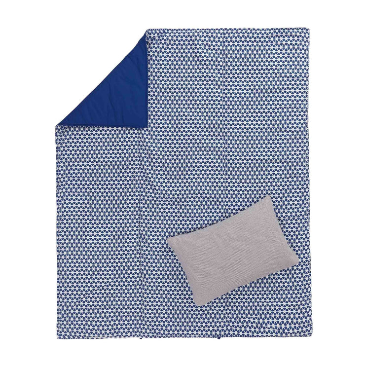 Picknickdecke Saldanha Ultramarinblau & Natur, 75% Baumwolle & 25% Leinen & 100% Nylon