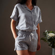 Pyjama Casaalin Dunkles Graublau & Weiß | Schöne Ideen für Ihr Zuhause | URBANARA