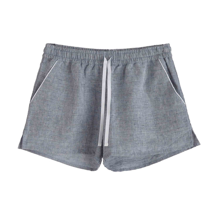 Nachthemd Casaal in Dunkles Graublau & Weiß aus 100% Leinen & 100% Baumwolle | Entdecken Sie unsere schönsten Wohnaccessoires