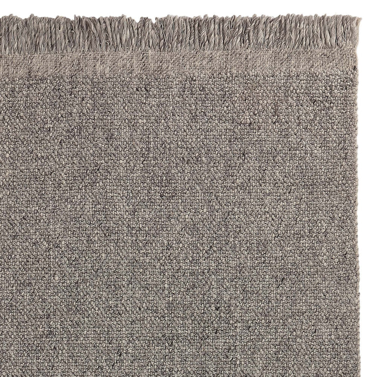 Teppich Gompti, Grau-Melange & Naturweiß, 50% Wolle & 50% Viskose