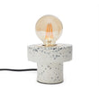Tischlampe Udupi, Weiß, 100% Terrazzo & 100% Messing