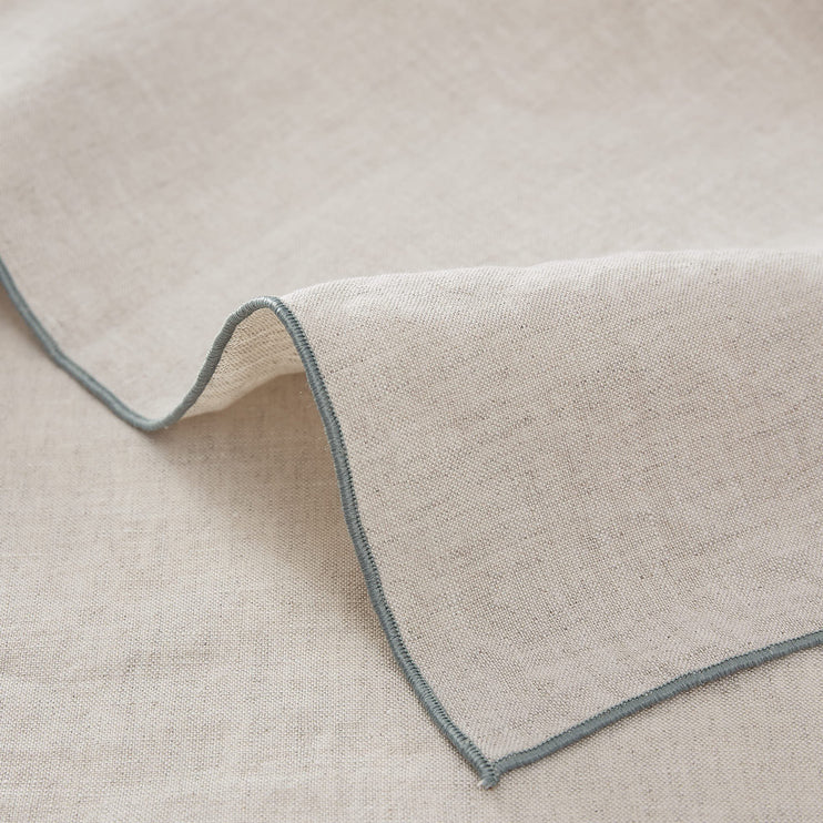 Serviette Alvalade, Natur & Grüngrau, 100% Leinen | Hochwertige Wohnaccessoires