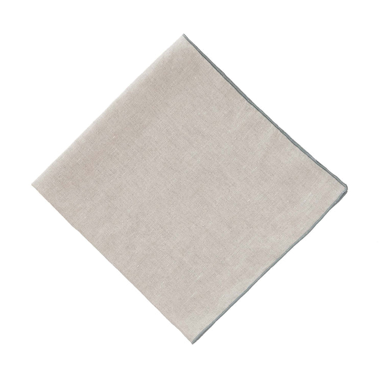 Serviette Alvalade, Natur & Grüngrau, 100% Leinen | URBANARA Servietten