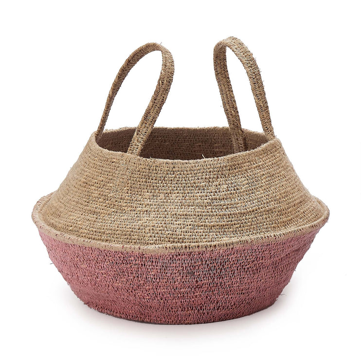 Aufbewahrung Kangto, Natur & Pink, 100% Seegras