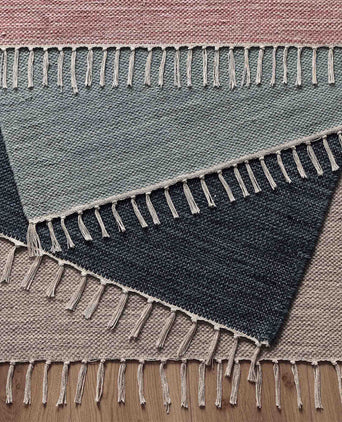 Teppich Akora, Sandstein-Melange, 100% Baumwolle