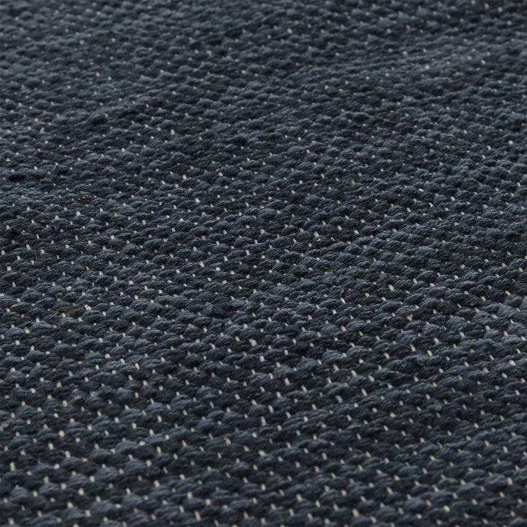 Teppich Akora, Jeansblau-Melange, 100% Baumwolle | Hochwertige Wohnaccessoires