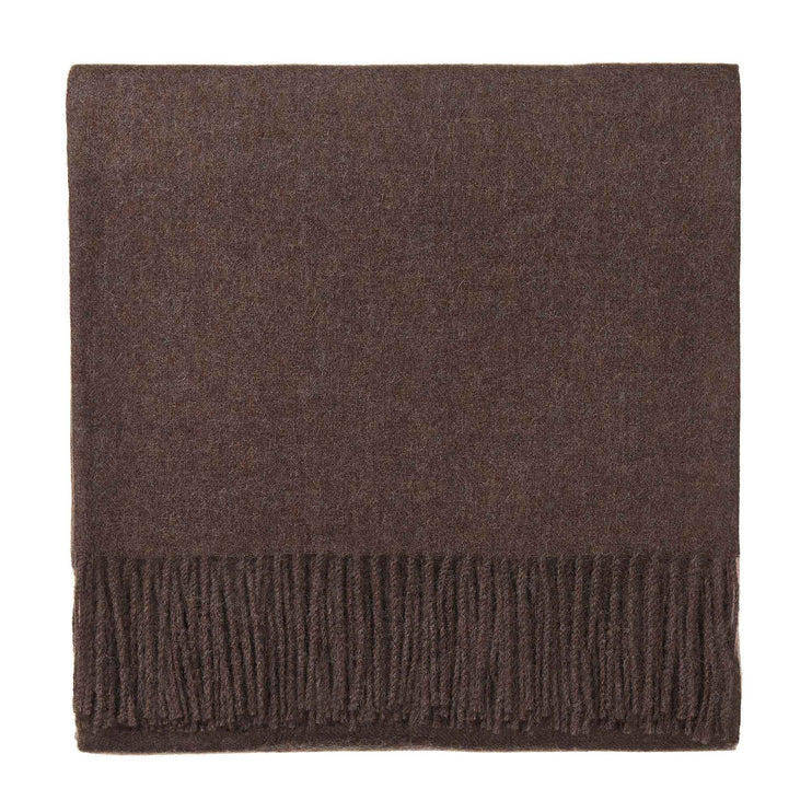 Decke Arica, Braun Melange, 100% Baby Alpakawolle