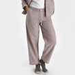 Pyjama Arove, Helles Mauve & Naturweiß, 100% Bio-Baumwolle
