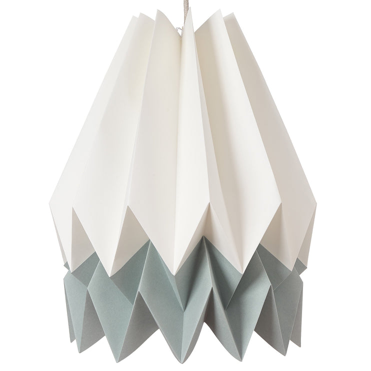 Hängelampe Belia, Elfenbein & Aloegrün & Naturweiß, 100% Papier | Hochwertige Wohnaccessoires