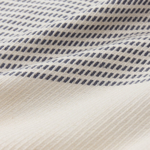 Hammam Towel Bolu Grey blue & Natural white, 50% Bamboo & 50% Cotton | URBANARA Beach Towels