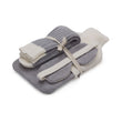 Schlafaccessoires-Set Cadima Eierschale & Hellgrau-Melange, 100% Merinowolle