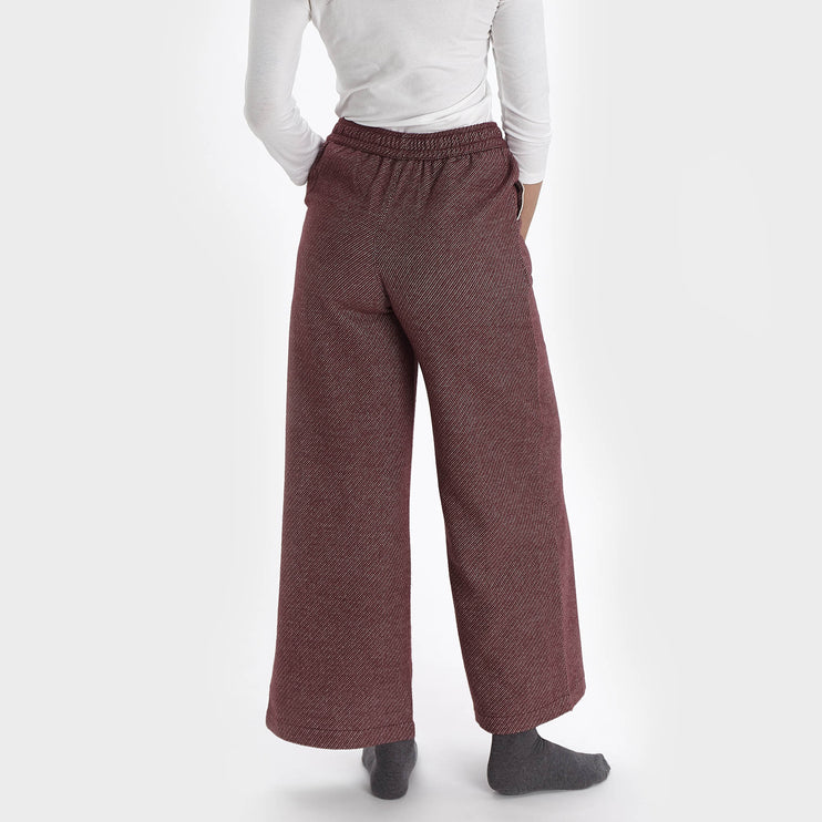 Pyjama Coja, Weinrot & Naturweiß, 100% Baumwolle | Hochwertige Wohnaccessoires