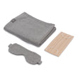 Reise-Set Coura Hellgrau-Melange, 100% Bio-Baumwolle | URBANARA Loungewear