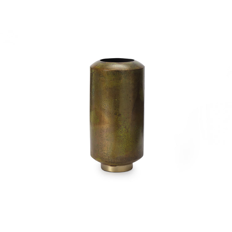 Vase Dapoli Messing & Senfgelb, 100% Metall