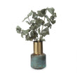 Vase Dapoli Messing & Türkis, 100% Metall | URBANARA Vasen