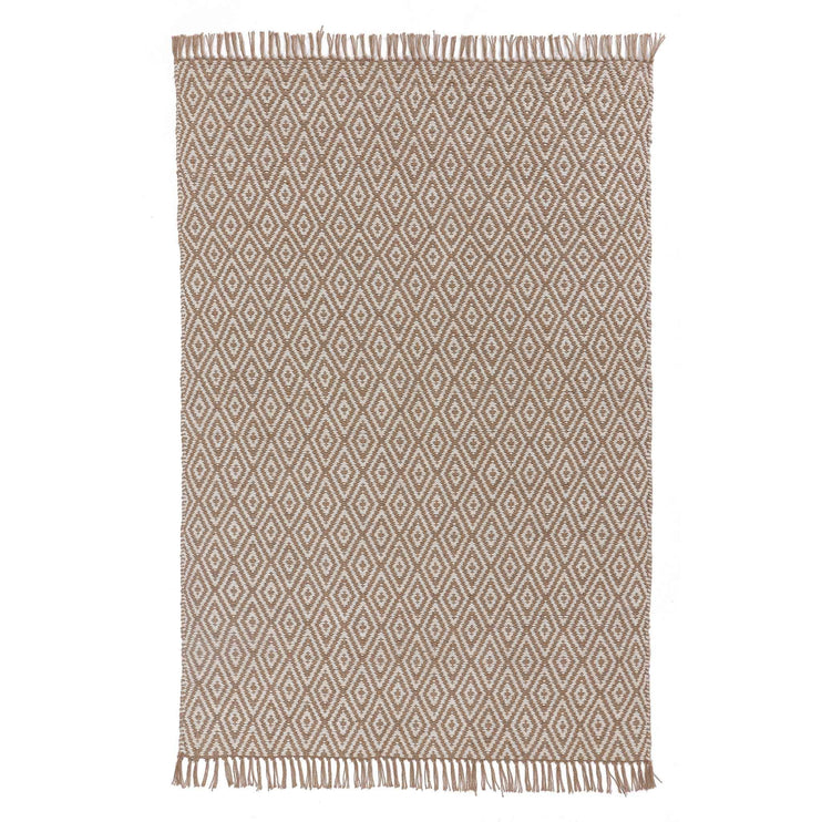 Jute-Teppich Dasheri Natur & Weiß, 50% Jute & 50% Baumwolle | URBANARA Juteteppiche